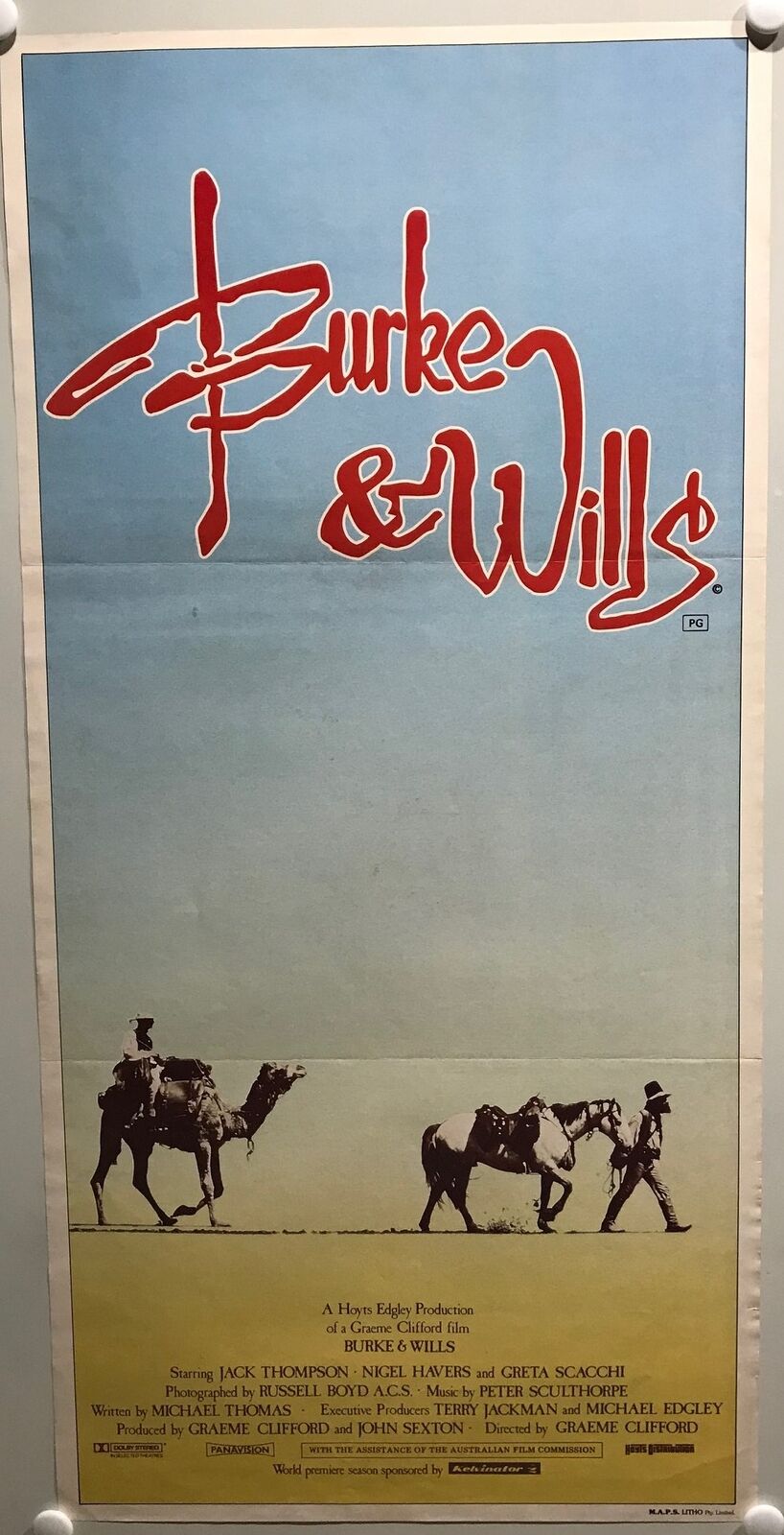 ORIGINAL DAYBILL MOVIE POSTER - BURKE & WILLS