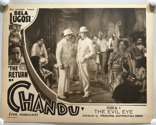 ORIGINAL SERIAL LOBBY CARD - THE RETURN OF CHANDU (f) - 1934 - Ch 4 "The Evil...