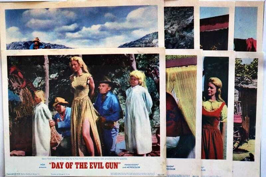 ORIGINAL LOBBY CARDS - DAY OF THE EVIL GUN - 1968 - set of 8