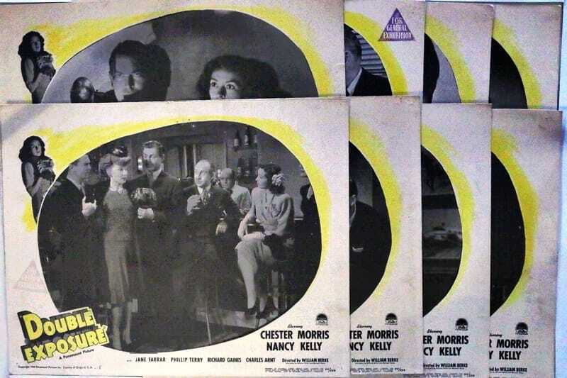 ORIGINAL LOBBY CARDS - DOUBLE EXPOSURE - 1944 - set of 8