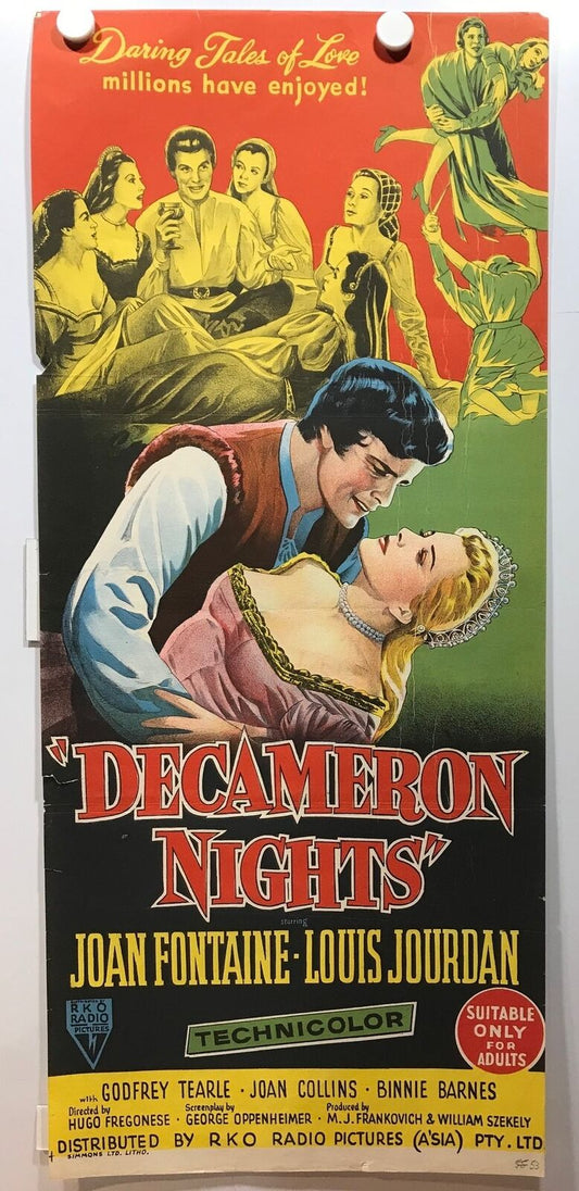 ORIGINAL DAYBILL MOVIE POSTER - DECAMERON NIGHTS