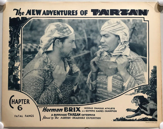 ORIGINAL SERIAL LOBBY CARD - THE NEW ADVENTURES OF TARZAN (c) - 1935 - Ch 6 "...