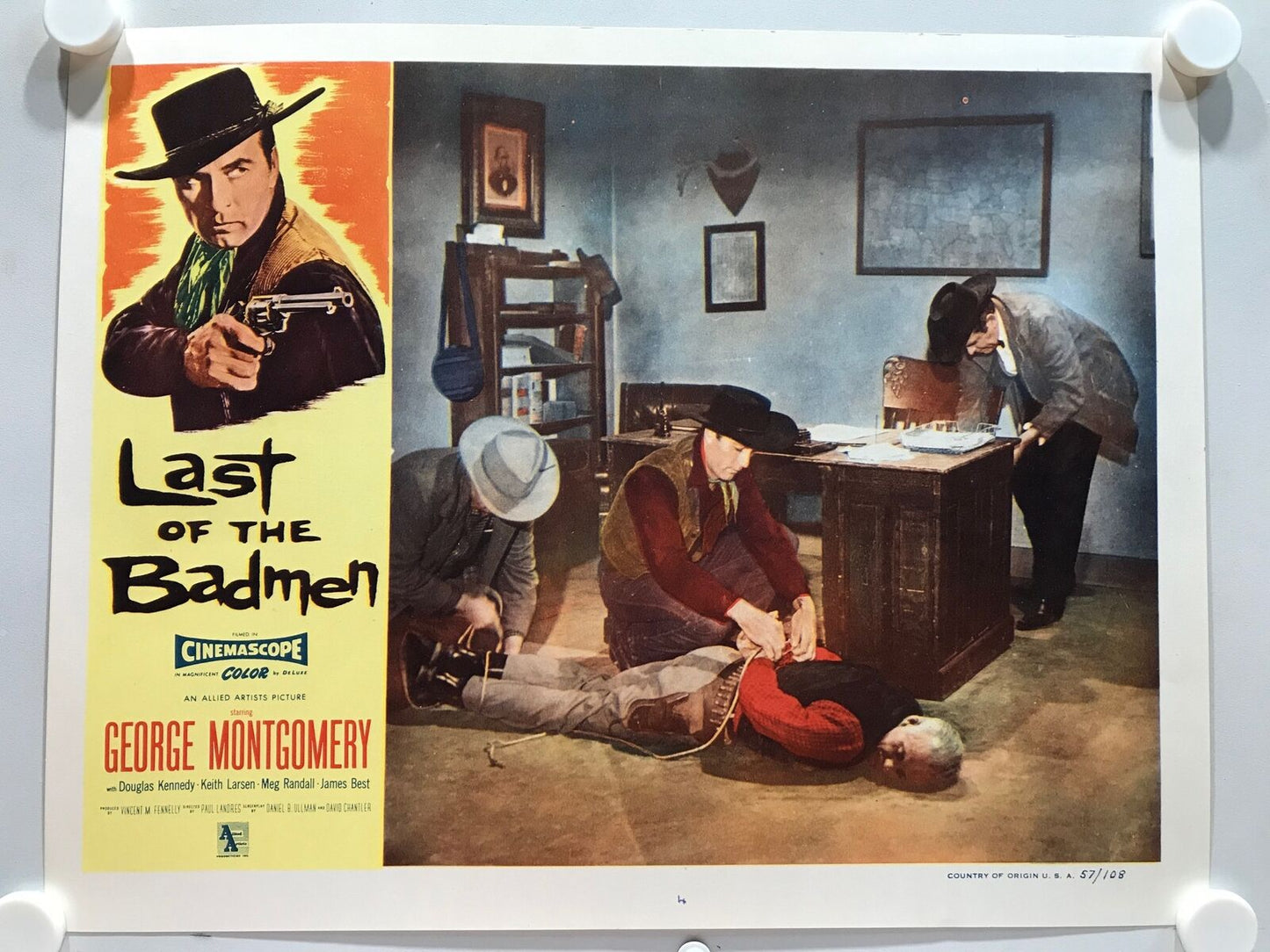 ORIGINAL LOBBY CARDS - LAST OF THE BADMEN - 1957 - set of 8