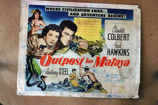 ORIGINAL LOBBY CARD - OUTPOST IN MALAYA - 1952 - title card