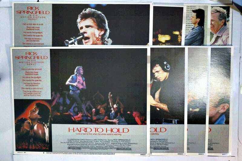 ORIGINAL LOBBY CARDS - HARD TO HOLD - 1984 - set of 8