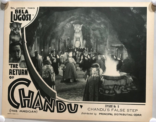 ORIGINAL SERIAL LOBBY CARD - THE RETURN OF CHANDU (c) - 1934 - Ch 6 "Chandu's...