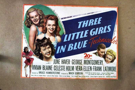 ORIGINAL LOBBY CARD - THREE LITTLE GIRLS IN BLUE - 1946 - title card