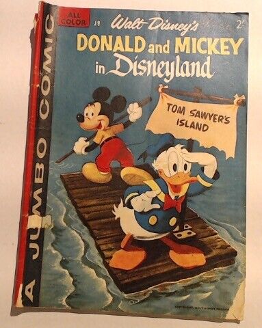 COMIC BOOK ~~ WALT DISNEY'S DONALD DUCK MICKEY DISNEYLAND J9