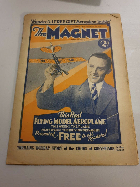 COMIC BOOK MAGAZINE - THE MAGNET FLYING MODEL AEROPLANE AUG 17TH 1929 2D