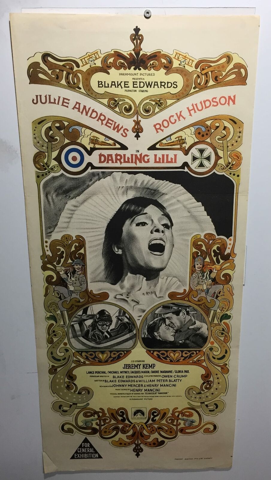 ORIGINAL DAYBILL MOVIE POSTER - DARLING LILI - MUSICAL