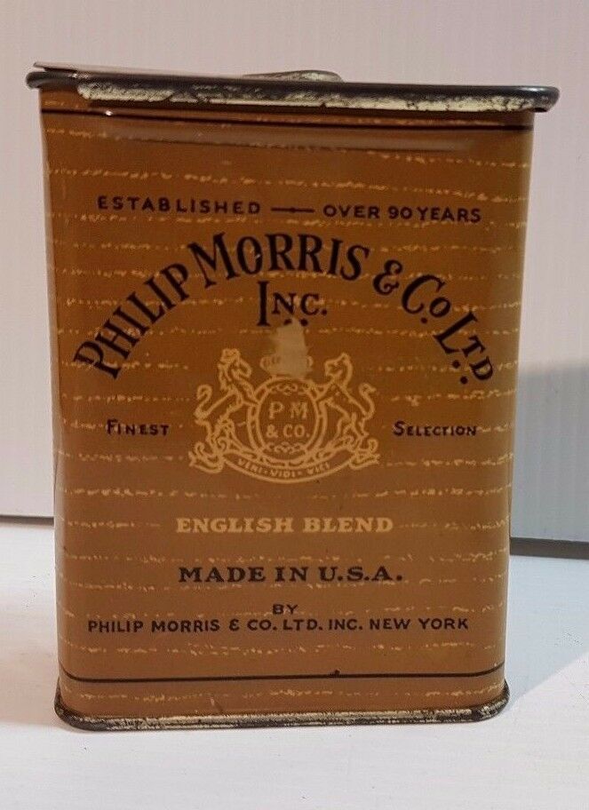 Biscuit Tea Sweets Cigar Tin Philip Morris & Co Ltd English Blend Cigarette