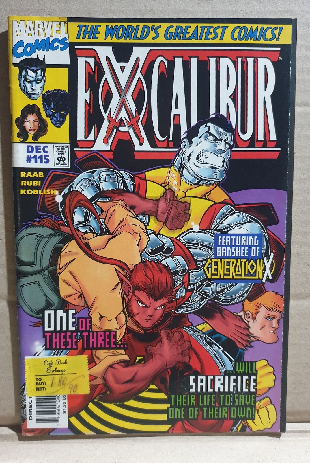 COMIC BOOK -  MARVEL EXCALIBUR #115