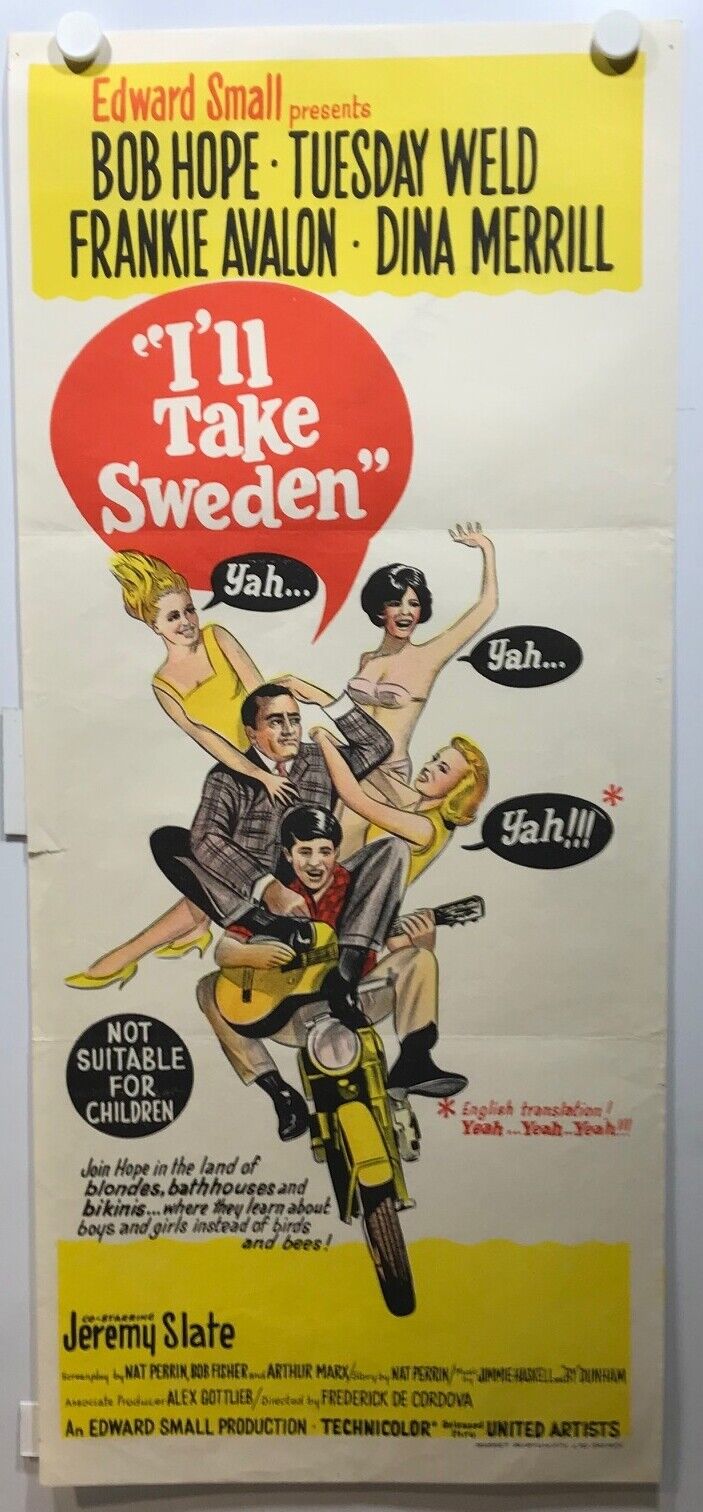 ORIGINAL DAYBILL MOVIE POSTER - I'LL TAKE SWEDEN