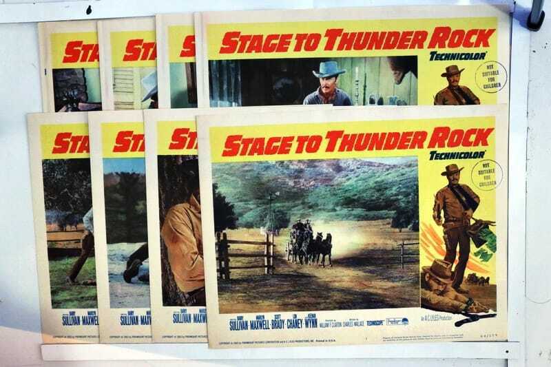 ORIGINAL LOBBY CARDS - STAGE TO THUNDER ROCK - 1964 -  set of 8