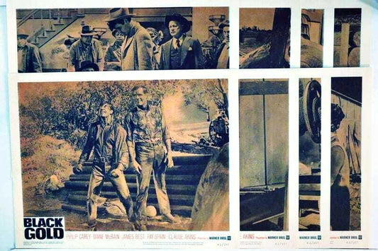 ORIGINAL LOBBY CARDS - BLACK GOLD - 1962 - set of 8