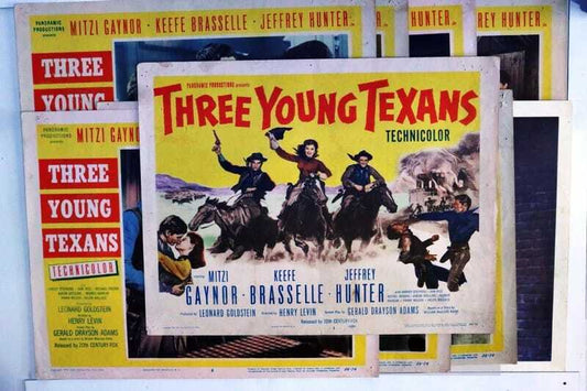 ORIGINAL LOBBY CARDS - THREE YOUNG TEXANS - 1954 - set of 8