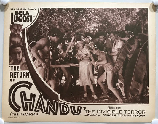 ORIGINAL SERIAL LOBBY CARD - THE RETURN OF CHANDU (a) - 1934 - Ch 9 "The Invi...