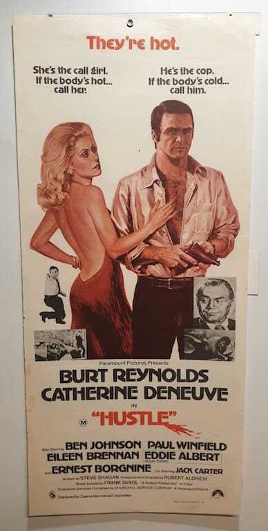 ORIGINAL DAYBILL MOVIE POSTER - HUSTLE - Burt Reynolds, Catherine Deneuve, Be...