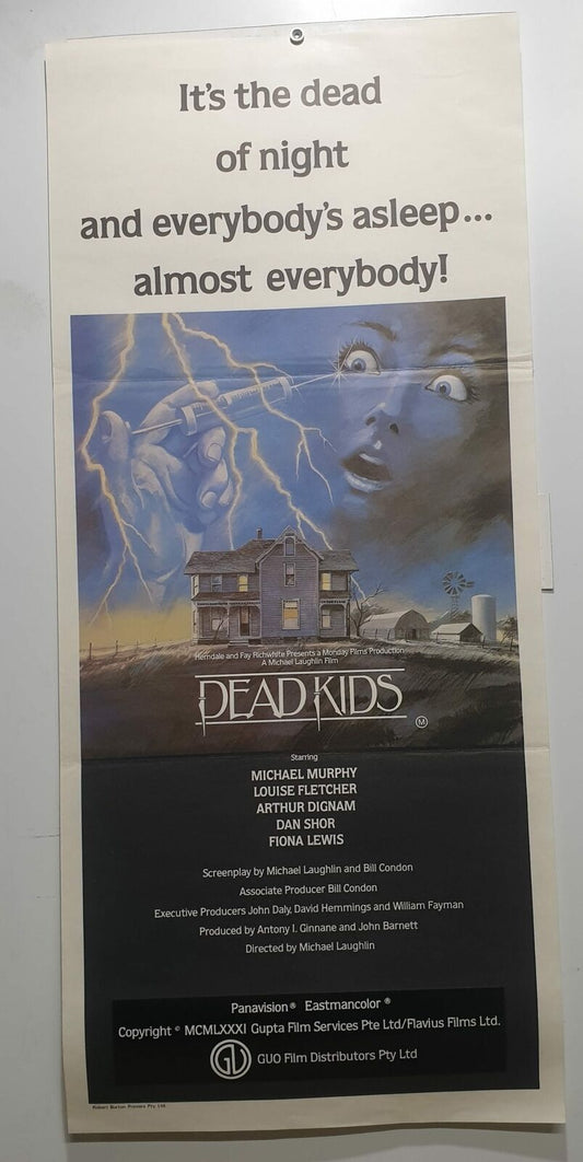 ORIGINAL DAYBILL MOVIE POSTER - DEAD KIDS - HORROR 1981 - Michael Murphy, Louise Fletcher, Arthur Dignam, Dan Shor