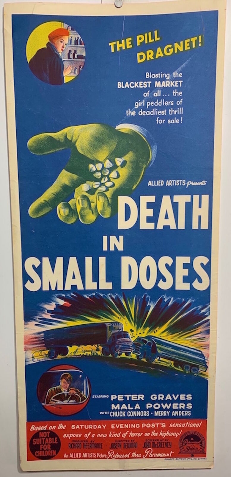 ORIGINAL DAYBILL MOVIE POSTER - DEATH IN SMALL DOSES