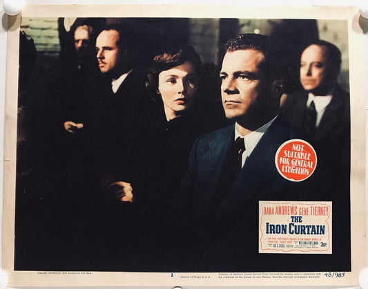 ORIGINAL LOBBY CARD - THE IRON CURTAIN - 1948 - key #2 card