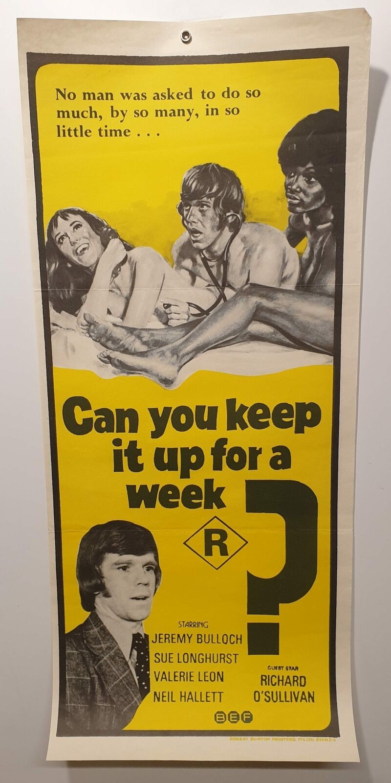 ORIGINAL DAYBILL MOVIE POSTER - CAN YOU KEEP IT UP FOR A WEEK - ADULT