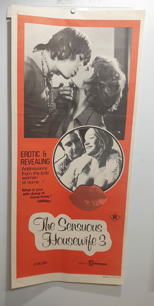 ORIGINAL DAYBILL MOVIE POSTER - THE SENSUOUS HOUSEWIFE 3 - 1972