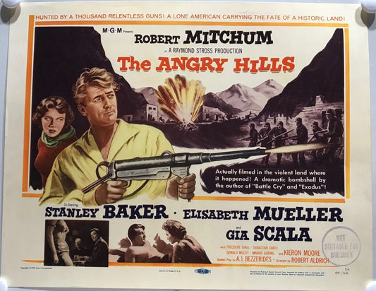 ORIGINAL LOBBY CARDS - THE ANGRY HILLS - 1959 - set of 8