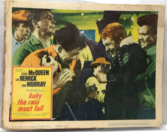 ORIGINAL LOBBY CARD - BABY THE RAIN MUST FALL - 1965