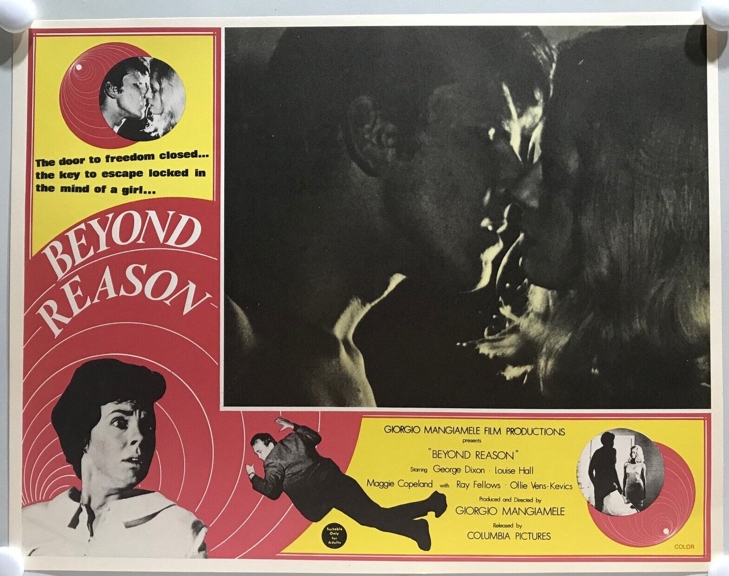ORIGINAL LOBBY CARDS - BEYOND REASON - 1970 - set of 8 - Australian