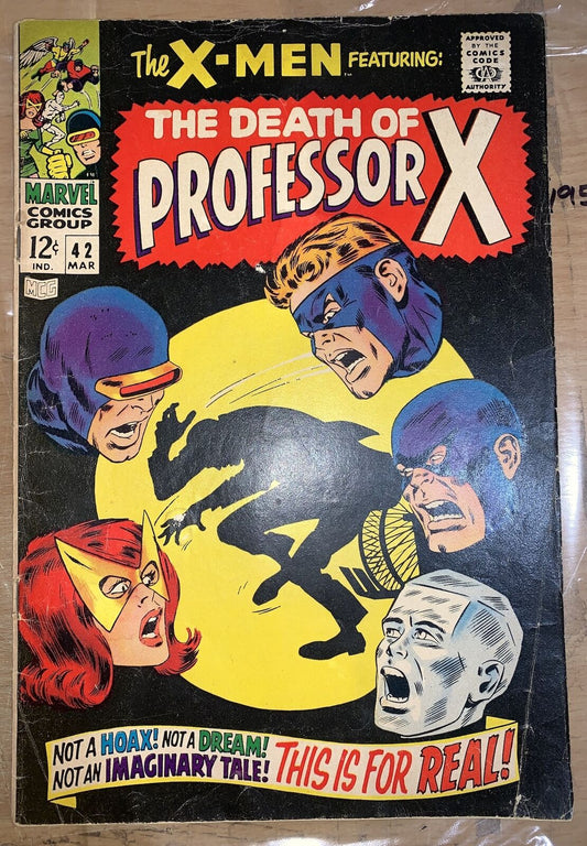 COMIC BOOK -THE X-MEN - "The Death of Professor X" - 42