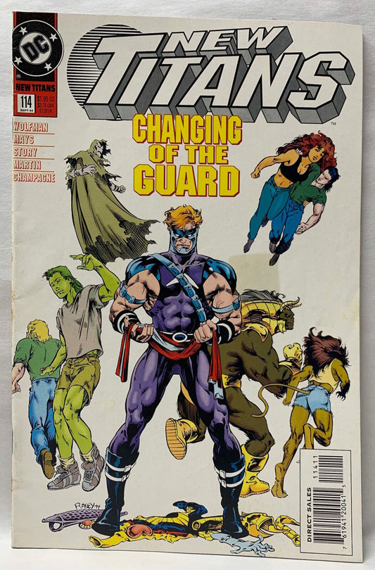 COMIC BOOK - CHANGING THE GUARD NEW TEEN TITANS #114