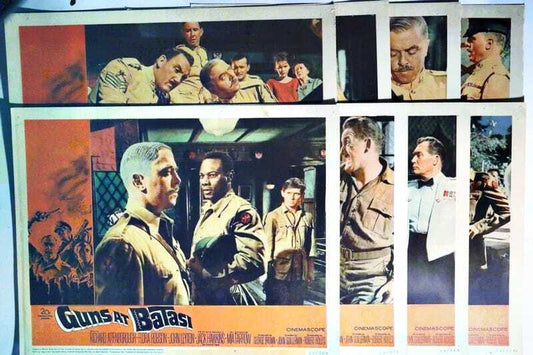 ORIGINAL LOBBY CARDS - GUNS AT BATASI - 1964 - set of 8