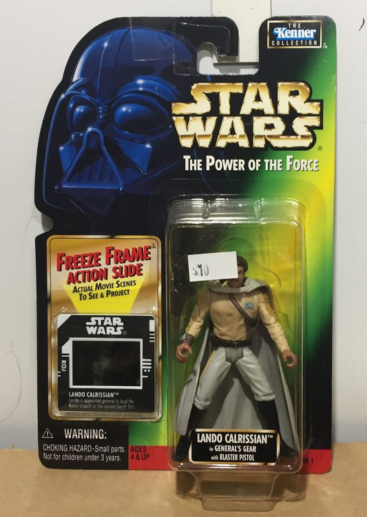 STAR WARS - KENNER - POTF - LANDO CALRISSIAN - in General's Gear with Blaster Pistol