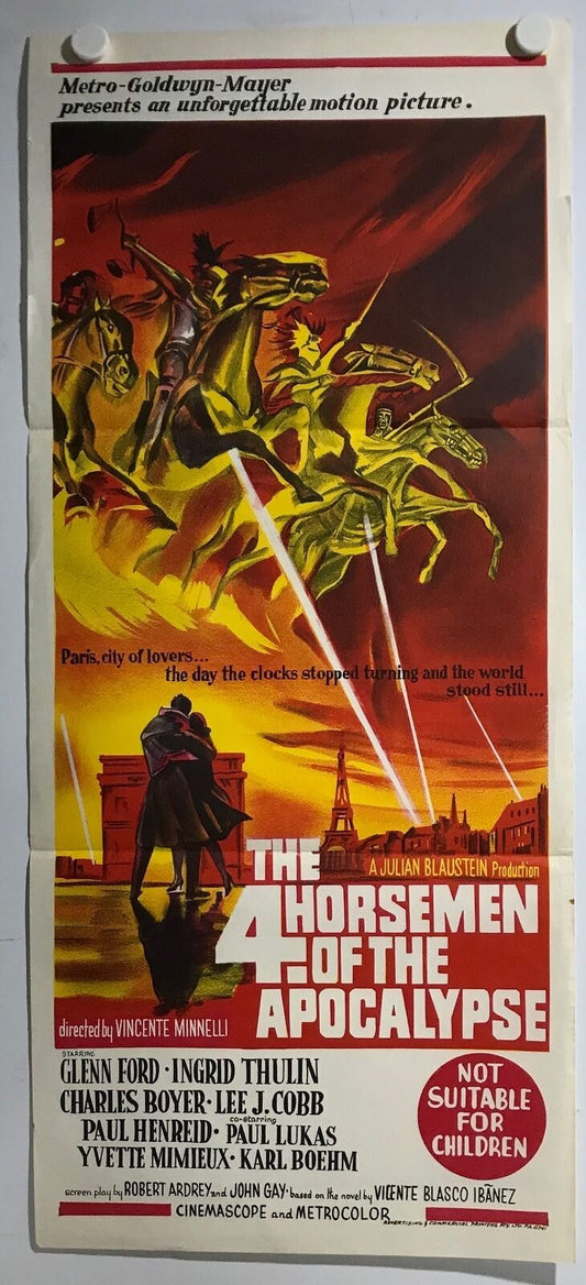 ORIGINAL DAYBILL MOVIE POSTER - THE 4 HORSEMEN OF THE APOCALYPSE