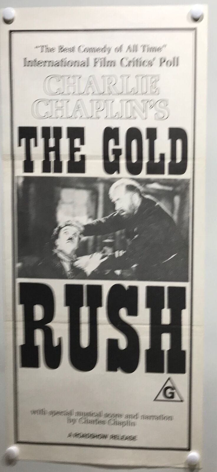 ORIGINAL DAYBILL MOVIE POSTER - THE GOLD RUSH  - 1925