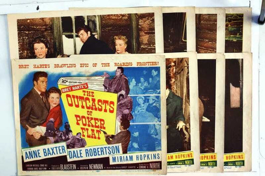 ORIGINAL LOBBY CARDS - THE OUTCASTS OF POKER FLAT - 1952 - set of 8