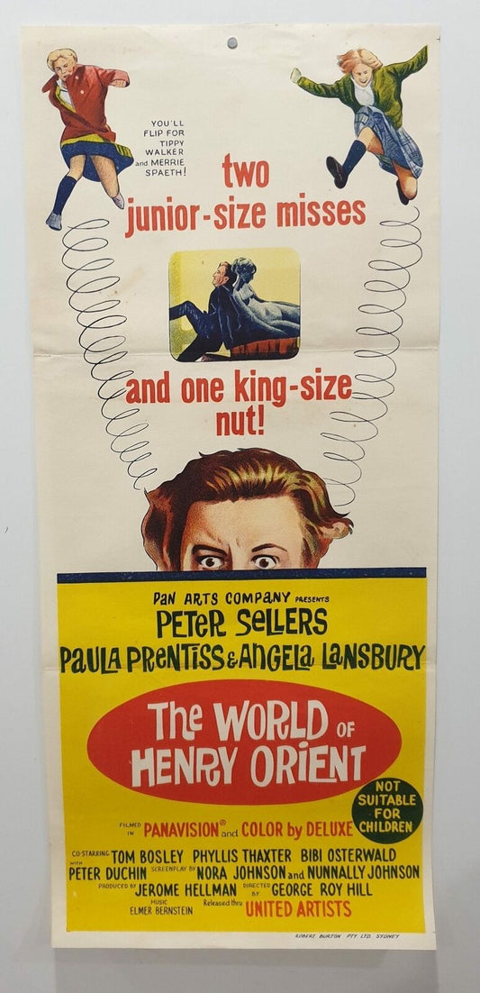 ORIGINAL DAYBILL MOVIE POSTER - THE WORLD OF HENRY ORIENT - 1964