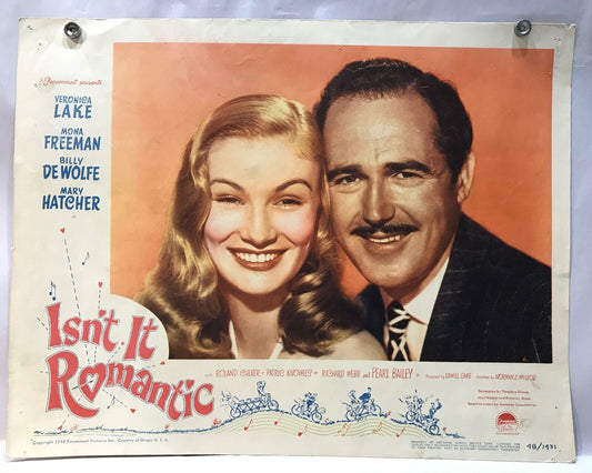 ORIGINAL LOBBY CARD - ISN'T IT ROMANTIC (b) - 1948 - title card