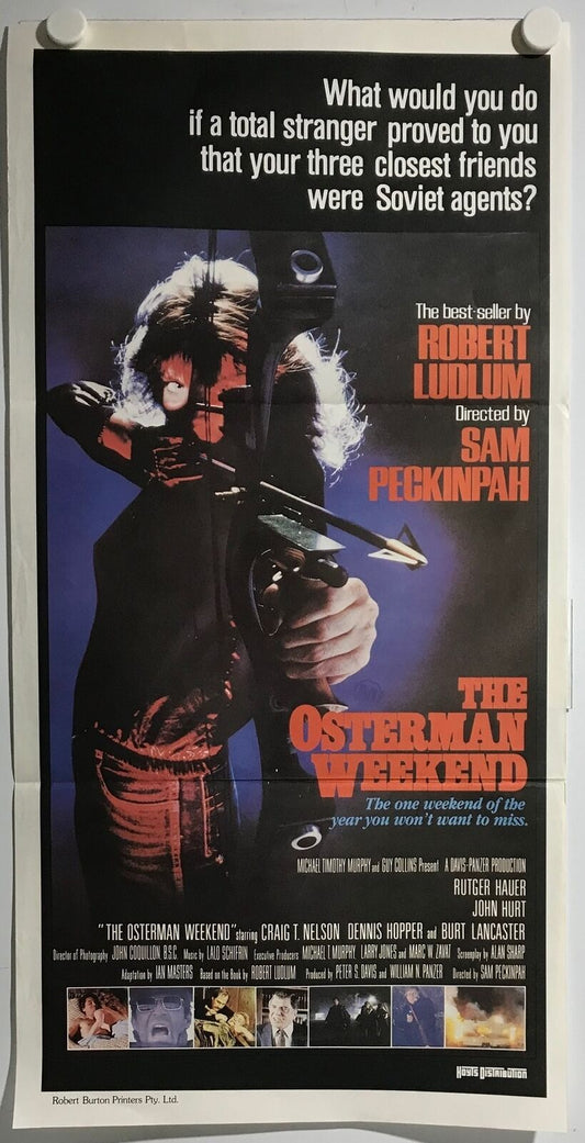 ORIGINAL DAYBILL MOVIE POSTER - THE OSTERMAN WEEKEND - 1983