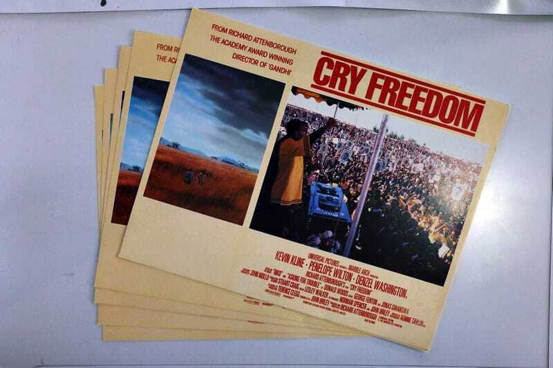 ORIGINAL LOBBY CARDS - CRY FREEDOM - 1987 - set of 8