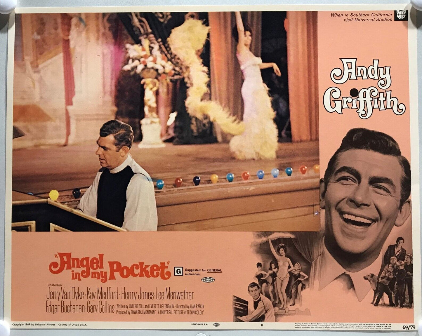 ORIGINAL LOBBY CARDS - ANGEL IN MY POCKET - 1969 - set of 8