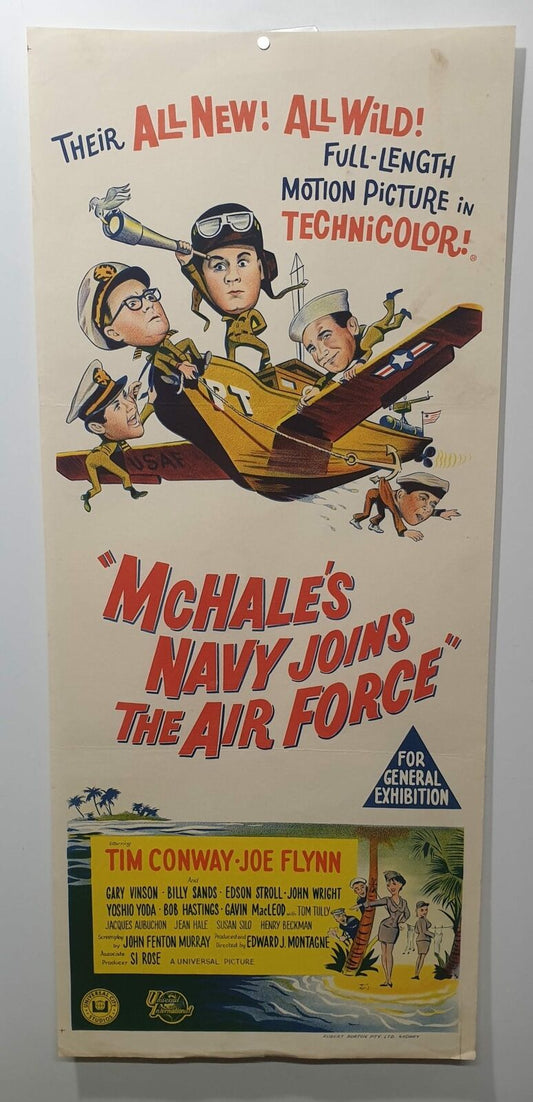 ORIGINAL DAYBILL MOVIE POSTER - MCHALE'S NAVY JOINS AIR FORCE