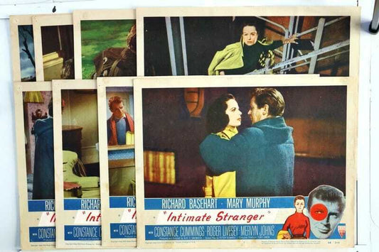 ORIGINAL LOBBY CARDS - INTIMATE STRANGER - 1956 - aka "Finger of Guilt" - set of 8