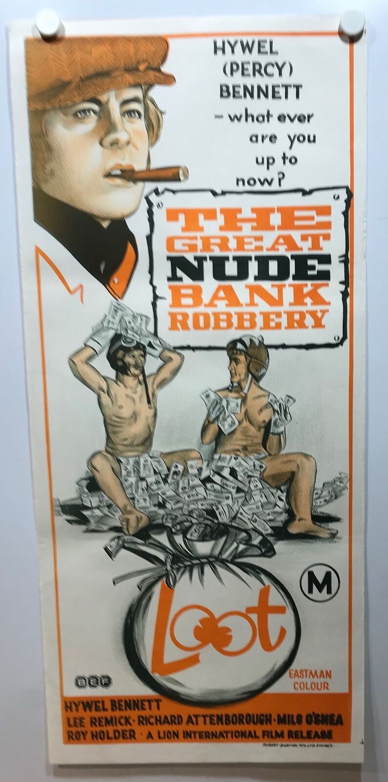 ORIGINAL DAYBILL MOVIE POSTER - THE GREAT NUDE BANK ROBBERY