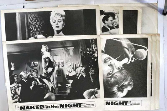 ORIGINAL LOBBY CARDS - NAKED IN THE NIGHT - 1958 - set of 8