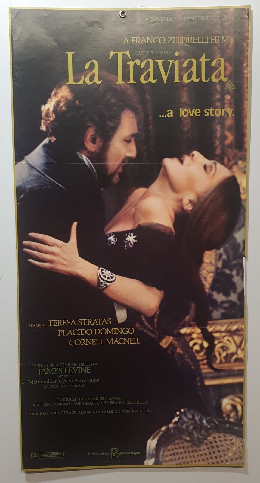 ORIGINAL DAYBILL MOVIE POSTER - LA TRAVIATA - 1982 - A Franco Zeffirelli Film