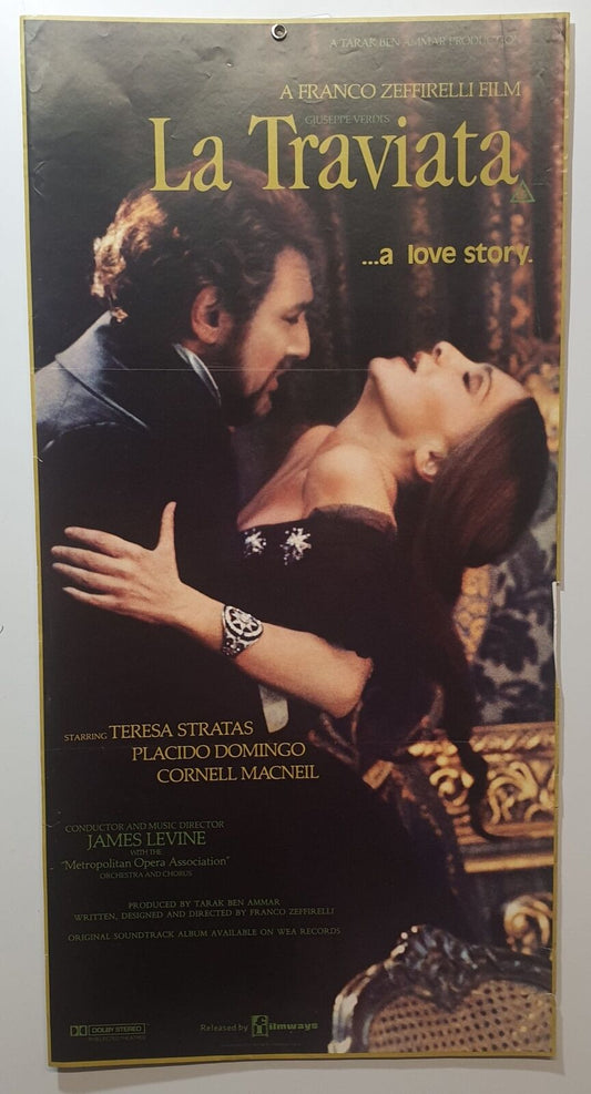 ORIGINAL DAYBILL MOVIE POSTER - LA TRAVIATA - 1982 - A Franco Zeffirelli Film