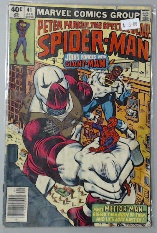 MARVEL COMIC BOOK - PETER PARKER THE SPECTACULAR SPIDER-MAN NUMBER 41 GIANT MAN