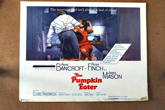 ORIGINAL LOBBY CARD - PUMPKIN EATER - 1964 - title card -  Anne Bancroft Pete...